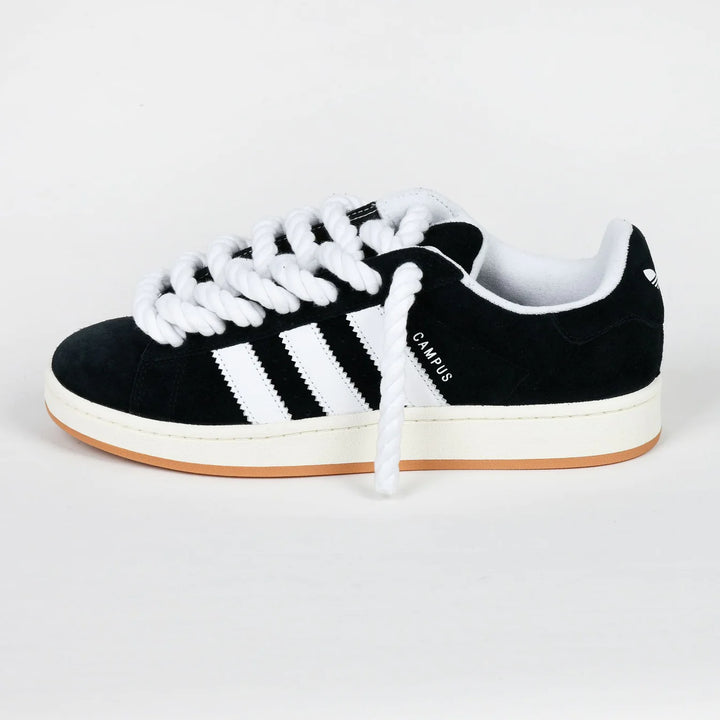 Black Adidas Campus 00 rope laced WHITE