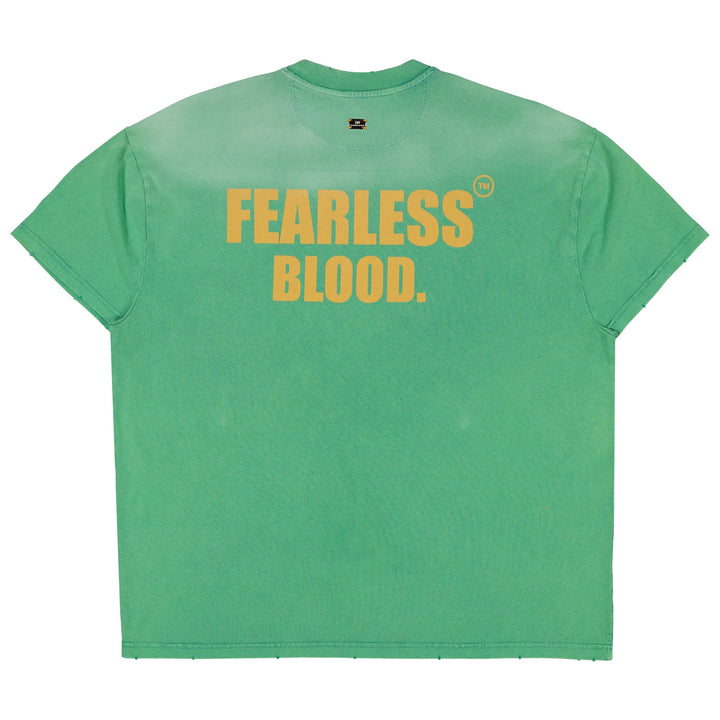 LEADER CLUB TEE WASHED FEARLESS GREEN