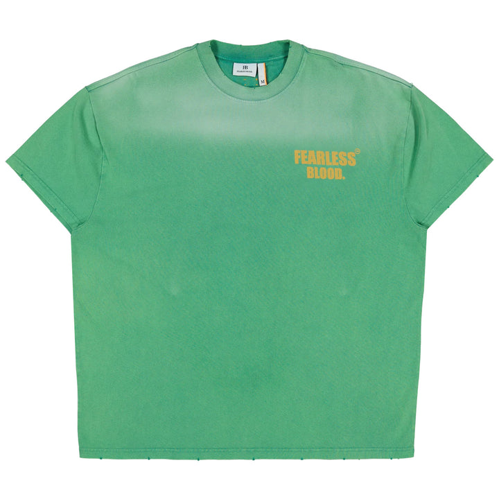 LEADER CLUB TEE WASHED FEARLESS GREEN