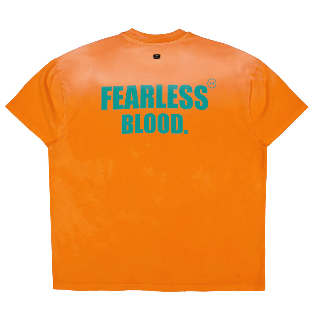 LEADER CLUB TEE WASHED FEARLESS ORANGE