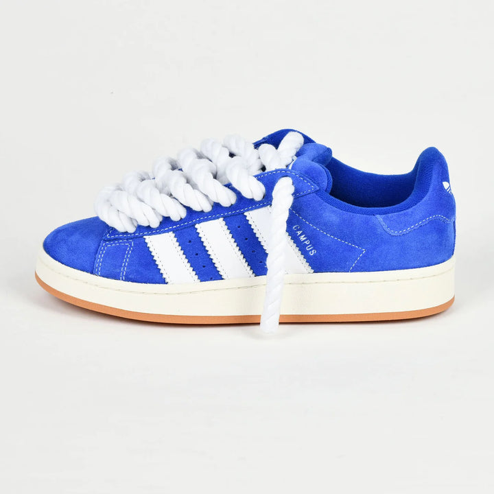 Blue Adidas Campus 00 rope laced WHITE