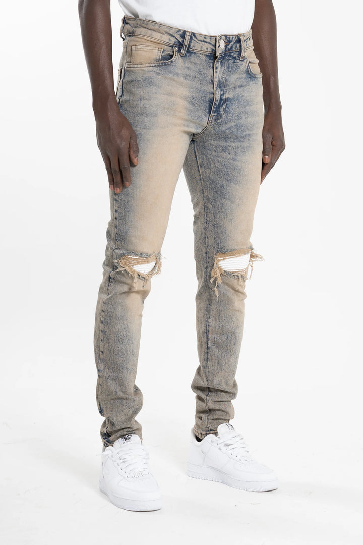 Blue Lobstr acid washed denim