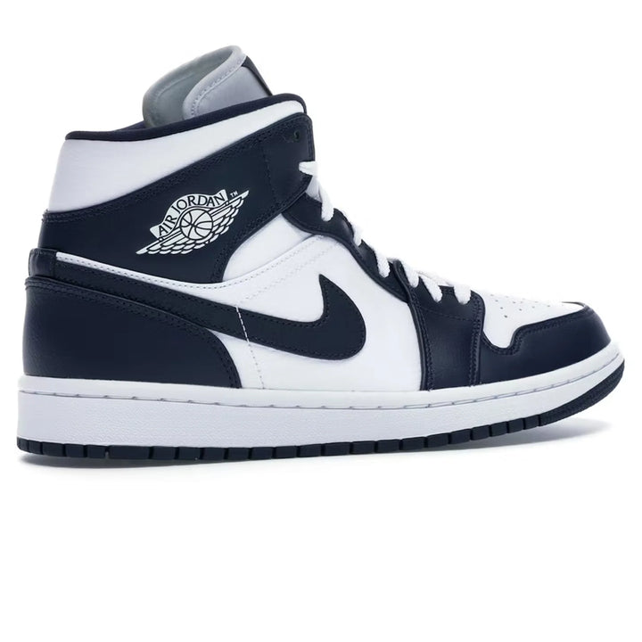 Air Jordan 1 Mid White Metallic Gold Obsidian