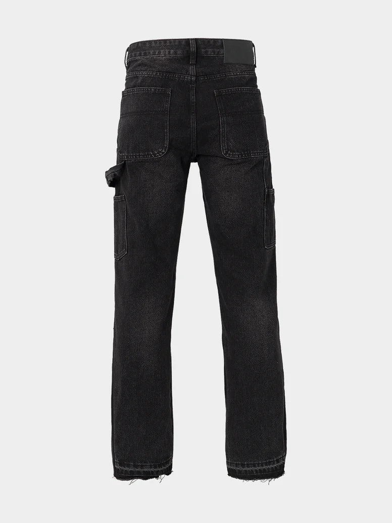 RIVERO ATELIER CARPENTER FLARED JEANS BLACK