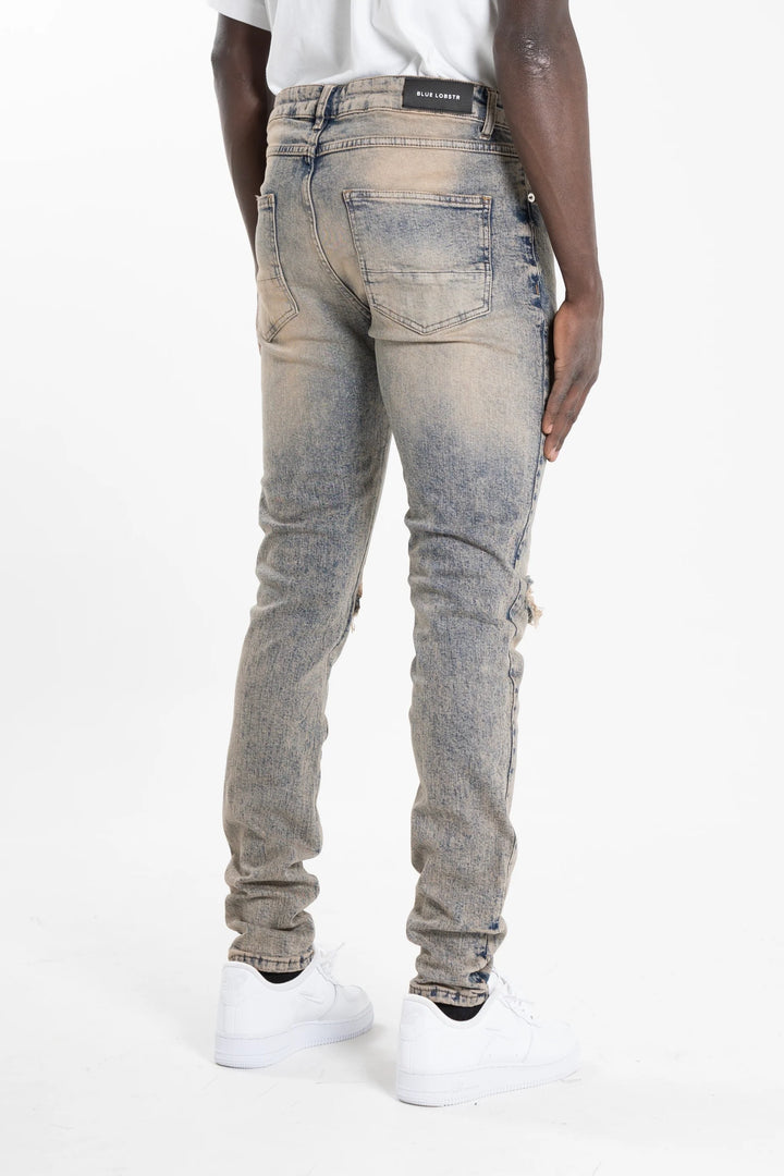 Blue Lobstr acid washed denim