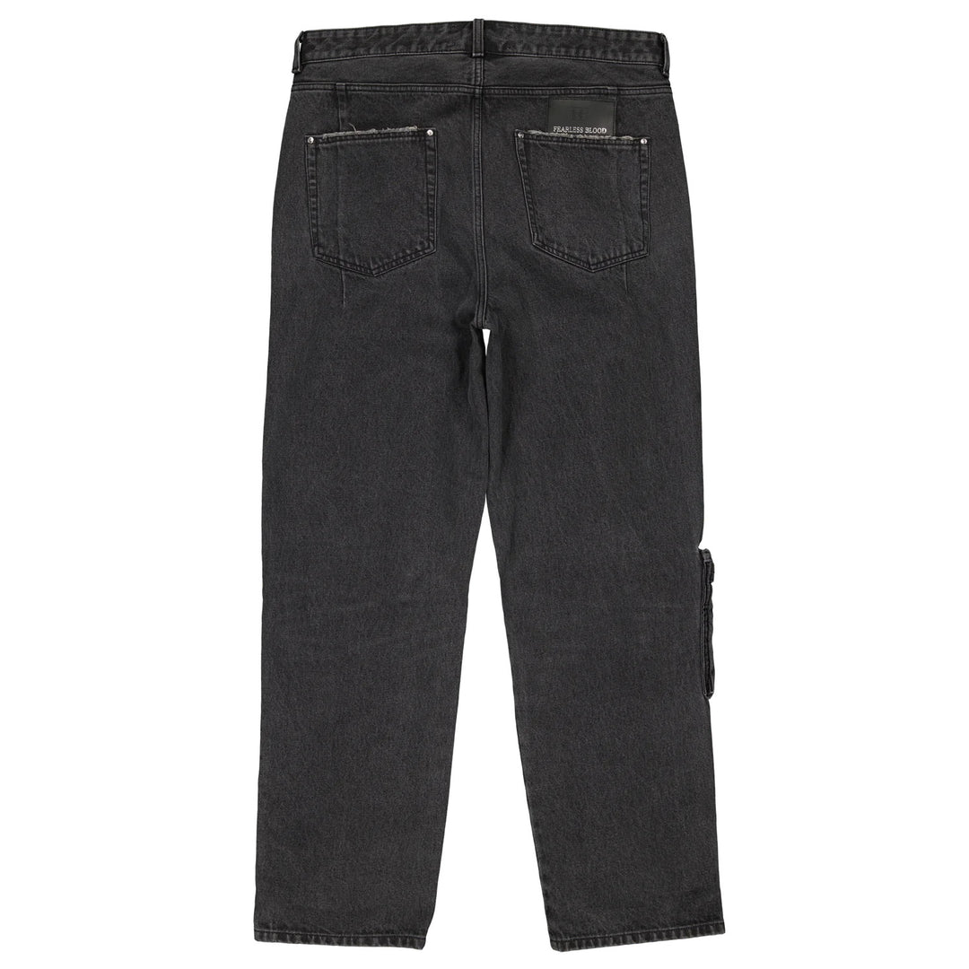 FB RELAXED CARGO BLACK WASH