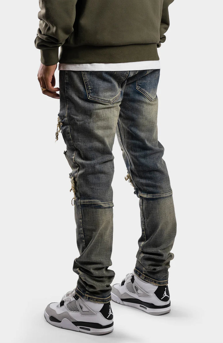 RIVERO DISTRESSED DENIM JEANS