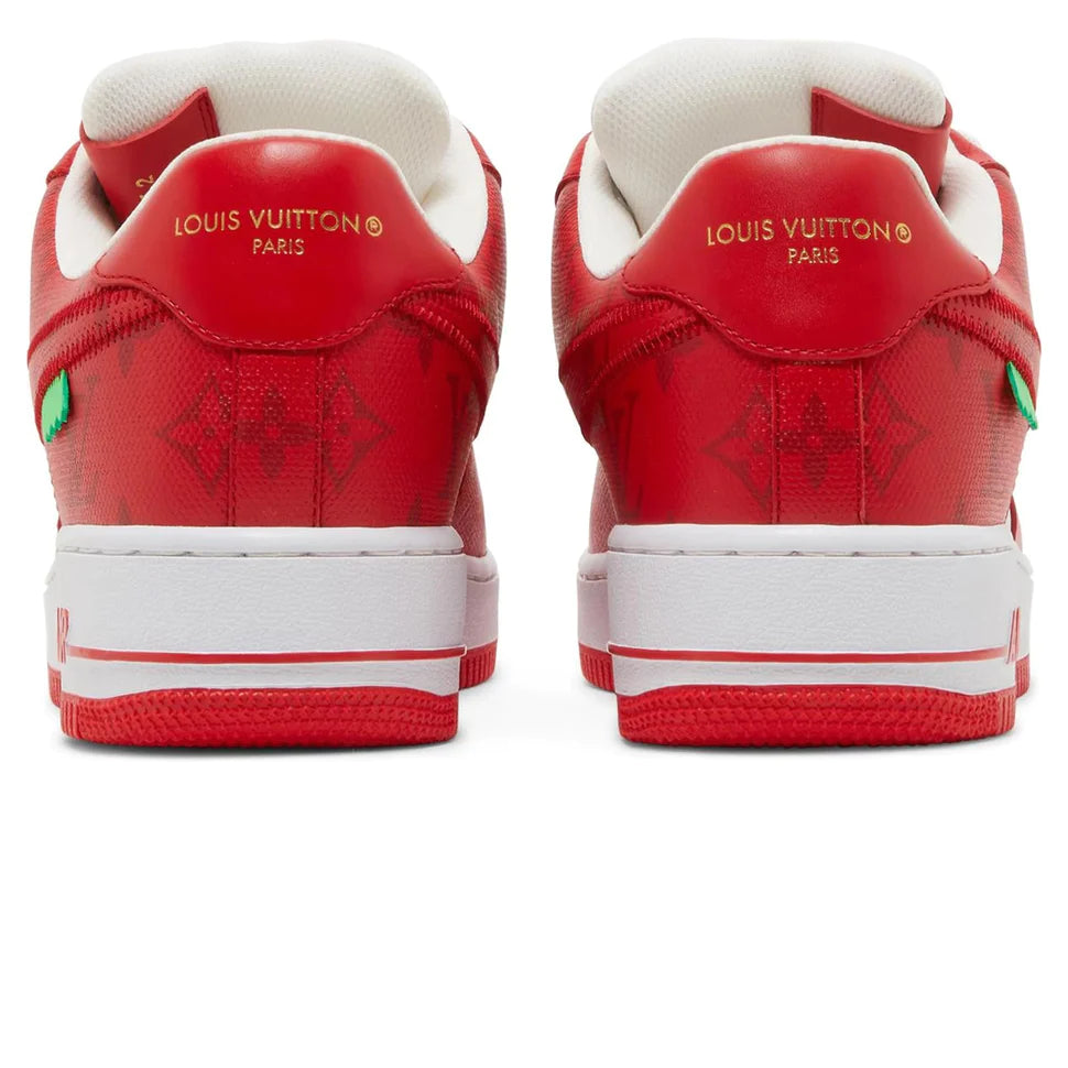 LOUIS VUITTON X NIKE AIR FORCE 1 LOW WHITE RED