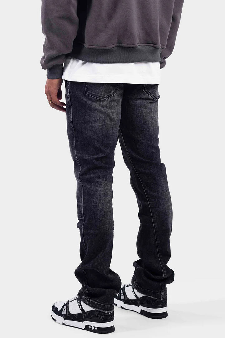 RIVERO CARPENTER FLARED JEANS BLACK