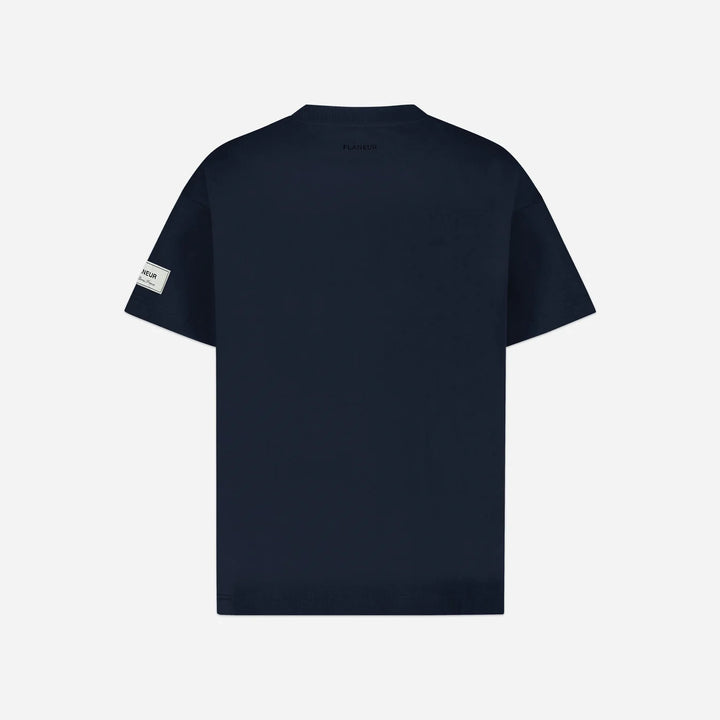 Flaneur Atelier T-shirt Sleeve Emblem Navy