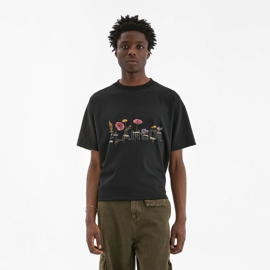 Flaneur Botanical T-Shirt Black