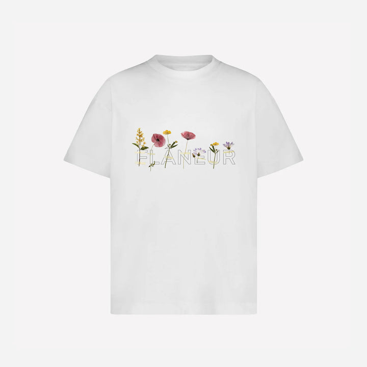 Flaneur Botanical T-Shirt White