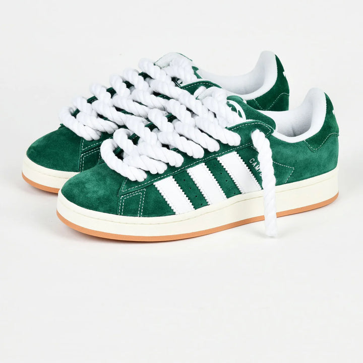 Green Adidas Campus 00 rope laced WHITE