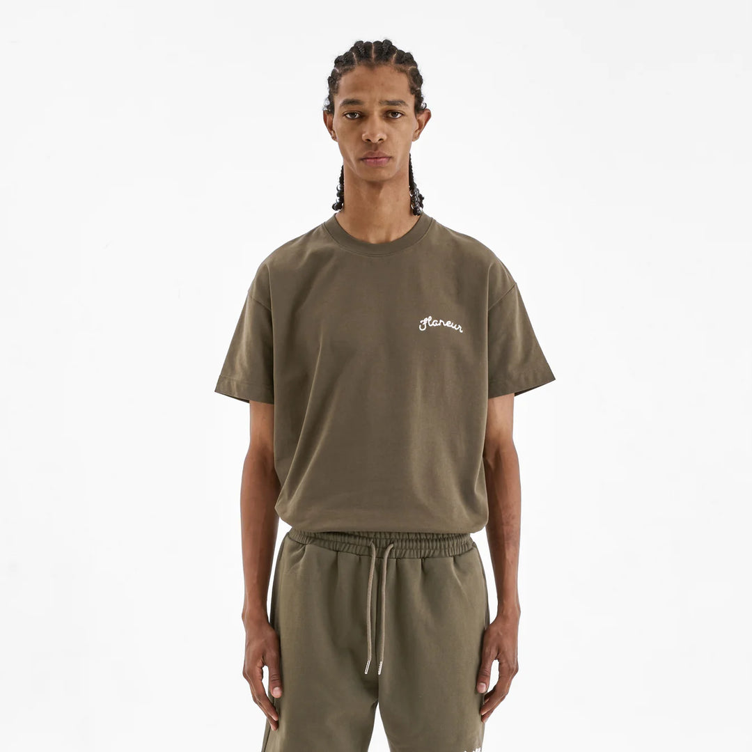 Flaneur Signature T-Shirt Khaki