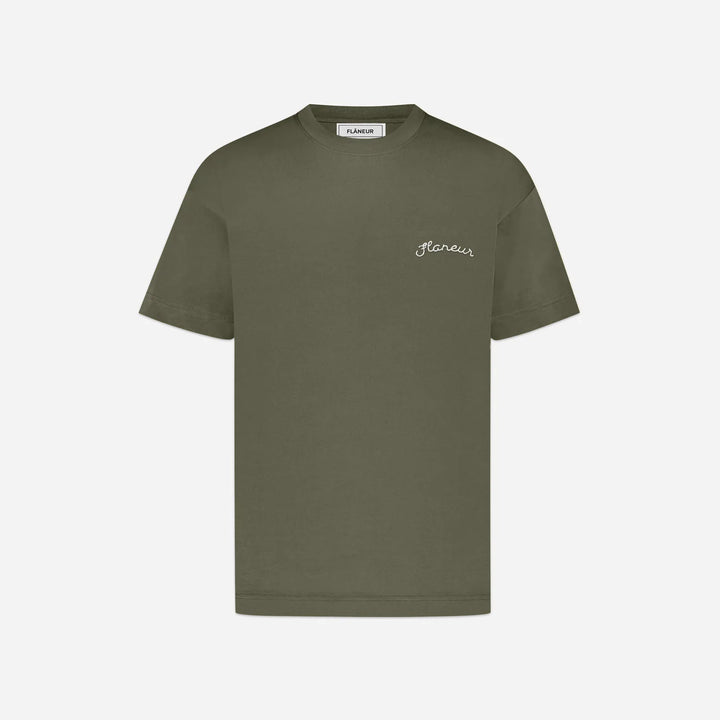 Flaneur Signature T-Shirt Khaki