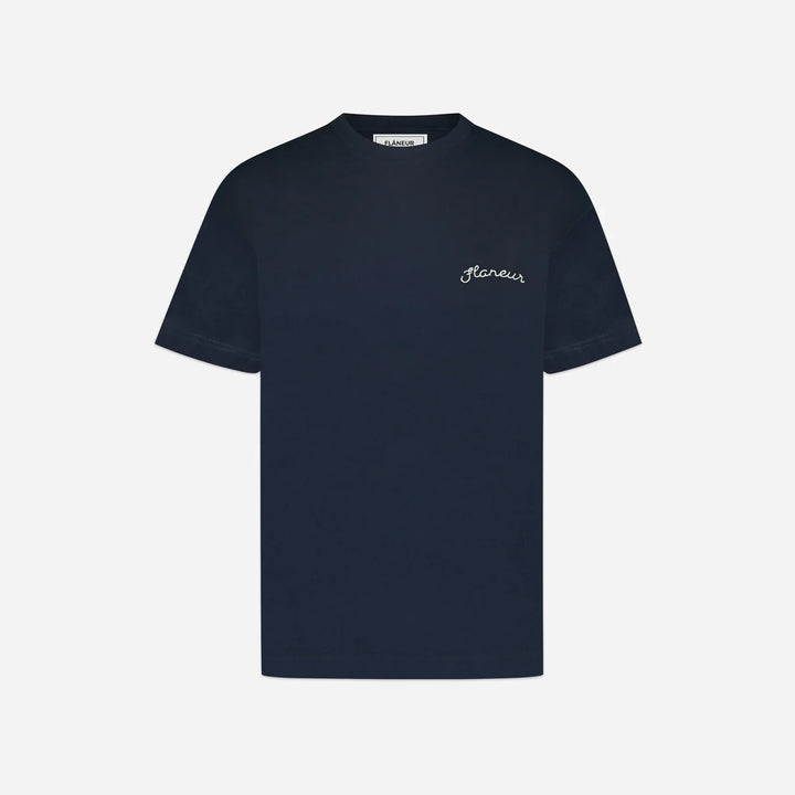 Flaneur Signature T-Shirt Blue